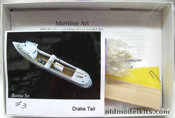 Maritime Art HO Chesapeake Bay Workboat #3 'Drake Tail' Fitted For Oyster Tonging - HO Scale, 3 plastic model kit